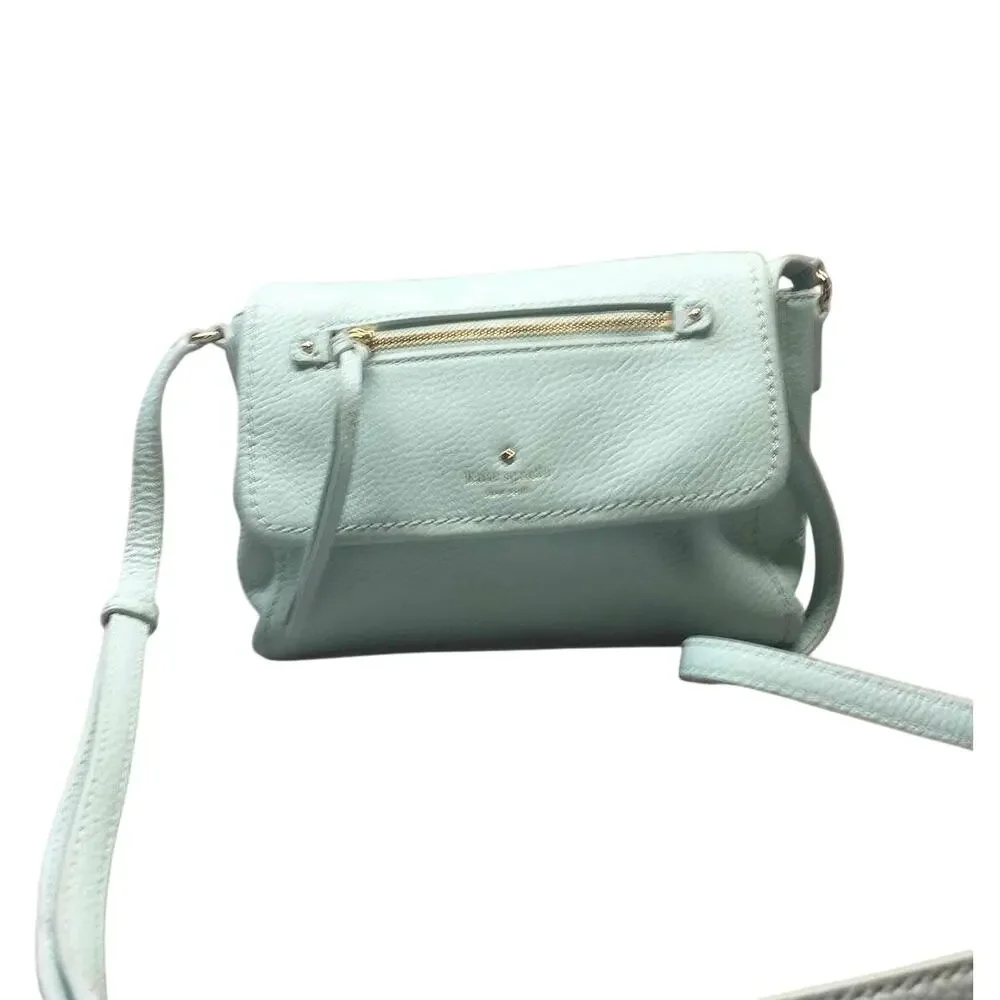 Kate Spade Mint Pebbled Leather Cobble Hill Mini Toddy Crossbody Handbag